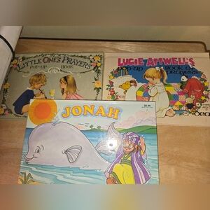 Two Prayer Books + Joan Pop Up Books For Children (Lucie Atwell)